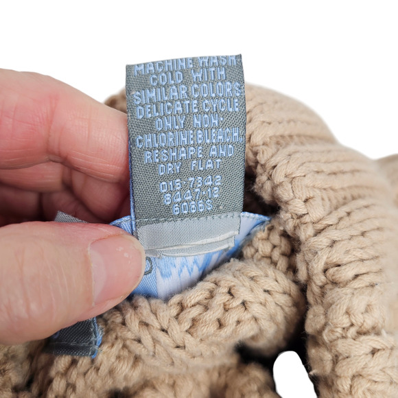 Clifford and Wills mushroom taupe cable funnel neck sweater Small - Picture 6 of 8